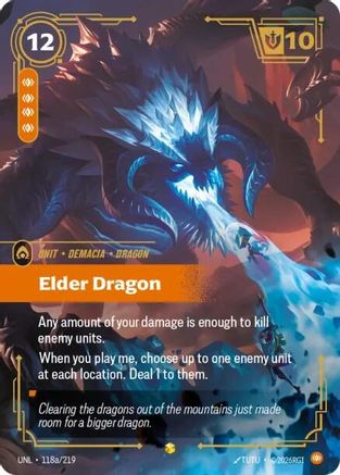 Image of Elder Dragon (Alternate Art) (118a/219) - Unleashed Foil