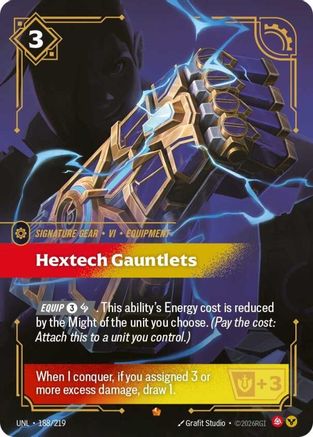 Image of Hextech Gauntlets (188/219) - Unleashed Foil