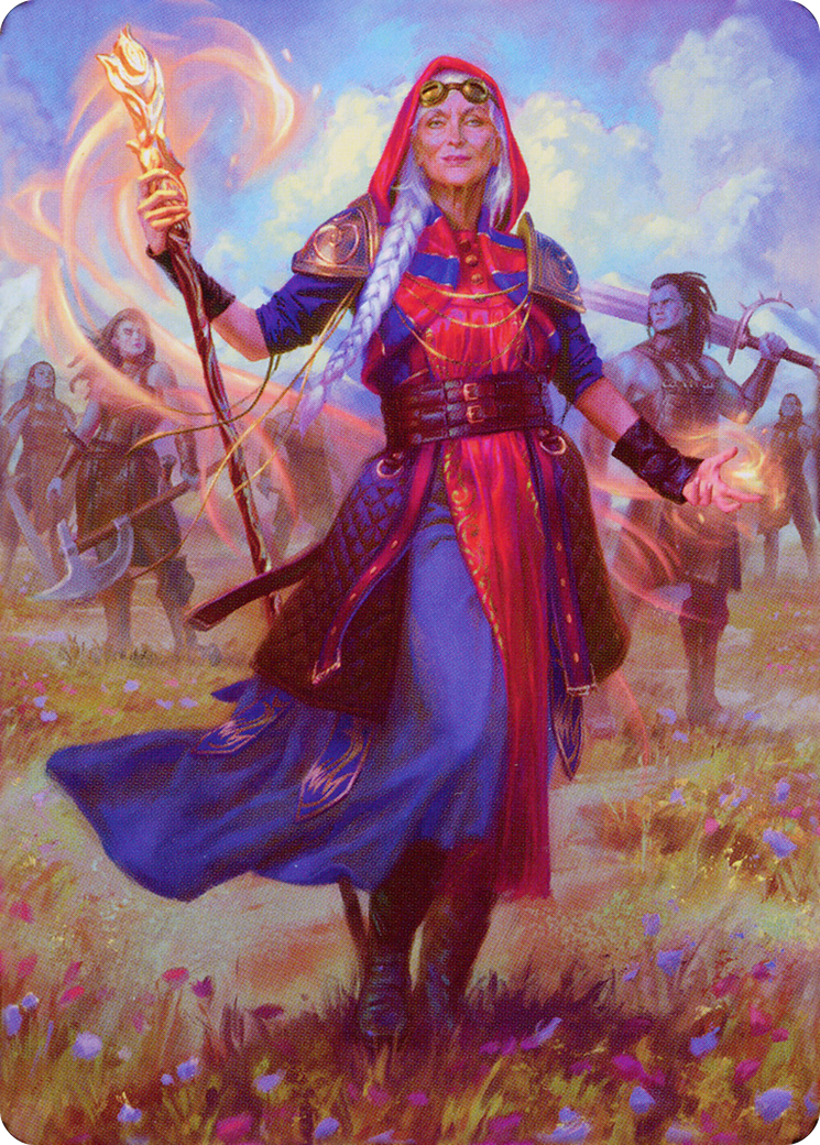 Image of Jaya, Fiery Negotiator // Jaya, Fiery Negotiator (ADMU-034) - Dominaria United Art Series (Borderless) Foil