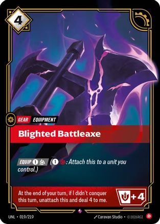 Image of Blighted Battleaxe (019/219) - Unleashed Foil