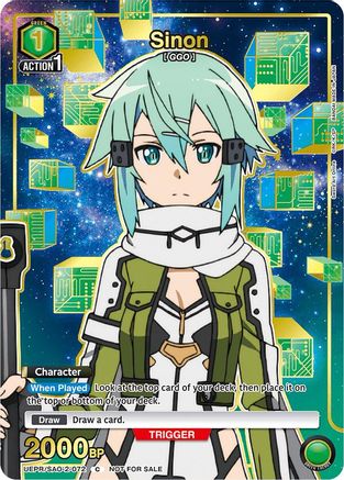 Image of Sinon (072) (Gold) (UEPR/SAO-2-072) - Union Arena Promotion Cards Foil