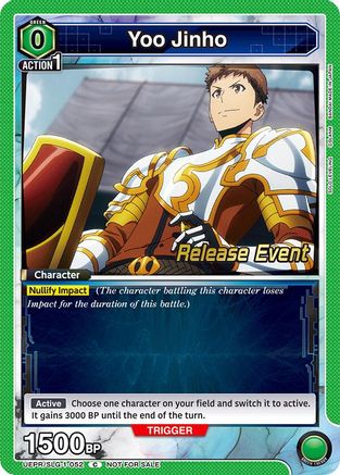 Image of Yoo Jinho (052) (UE17BT/SLG-1-052) - UE17BT SOLO LEVELING Release Event Cards