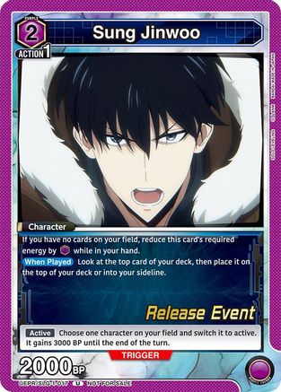 Image of Sung Jinwoo (017) (UE17BT/SLG-1-017) - UE17BT SOLO LEVELING Release Event Cards