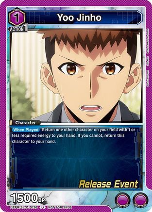 Image of Yoo Jinho (026) (UE17BT/SLG-1-026) - UE17BT SOLO LEVELING Release Event Cards