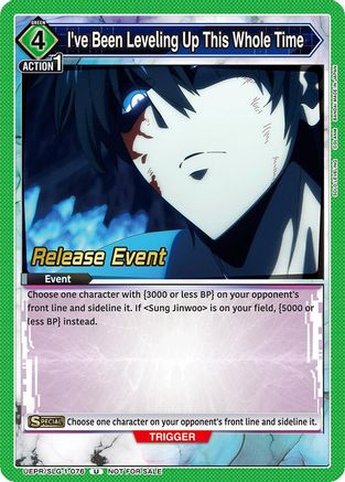 Image of I've Been Leveling Up This Whole Time (UE17BT/SLG-1-076) - UE17BT SOLO LEVELING Release Event Cards