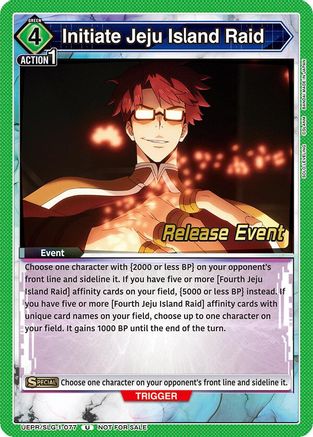 Image of Initiate Jeju Island Raid (UE17BT/SLG-1-077) - UE17BT SOLO LEVELING Release Event Cards