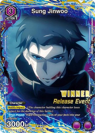 Image of Sung Jinwoo (016) (Release Event Winner) (UE17BT/SLG-1-016) - UE17BT SOLO LEVELING Release Event Cards Foil