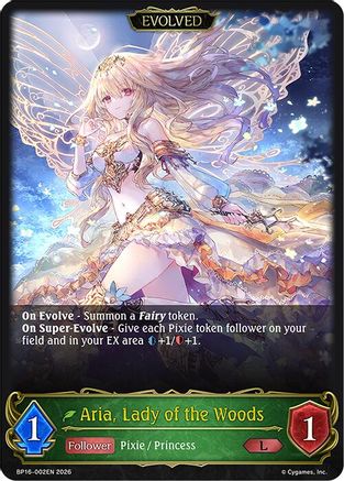 Image of Aria, Lady of the Woods (Evolved) (BP16-002EN) - BP16 New World Genesis