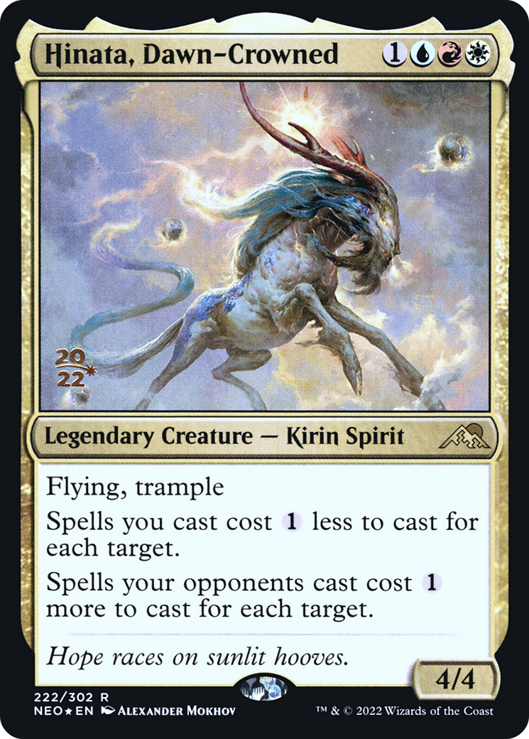 Image of Hinata, Dawn-Crowned (PRE-222) - Kamigawa: Neon Dynasty Promos Foil
