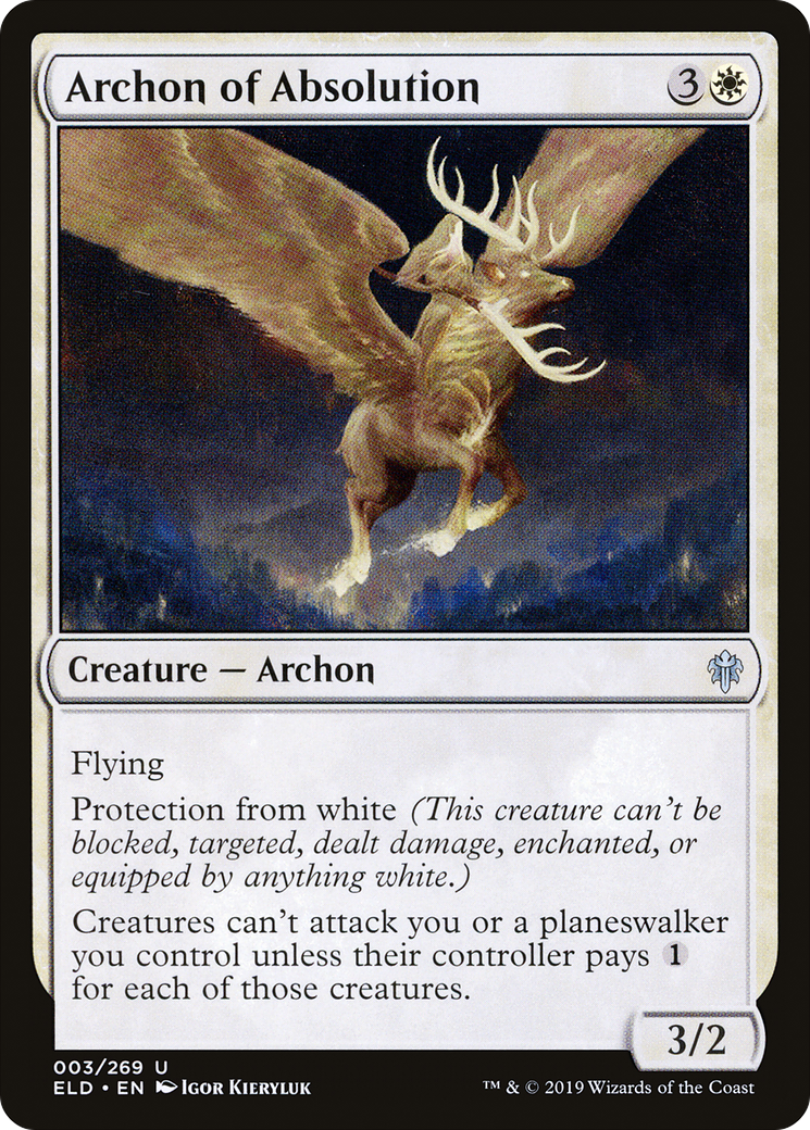 Image of Archon of Absolution (ELD-003) - Throne of Eldraine Foil