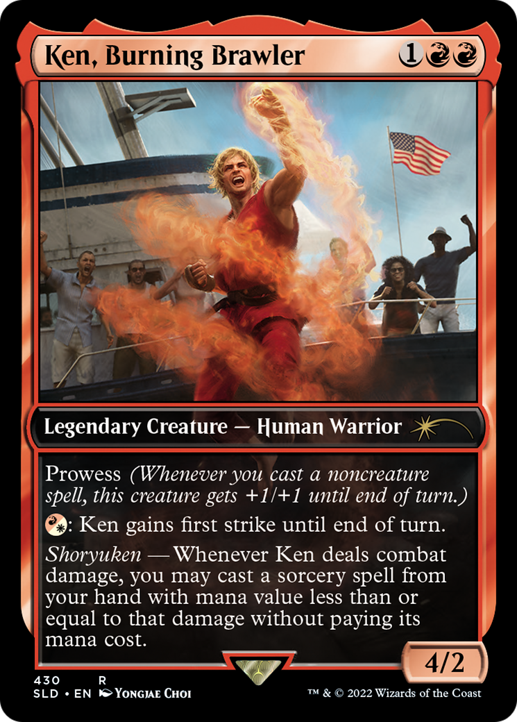 Image of Ken, Burning Brawler (SLD-430) - Secret Lair Drop / Ken, Burning Brawler Foil