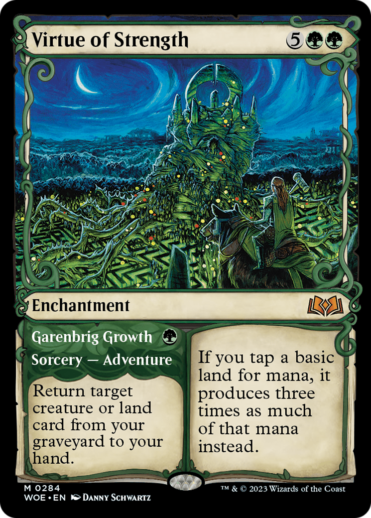 Image of Virtue of Strength (Showcase) (WOE-284) - Wilds of Eldraine: (Showcase) Foil