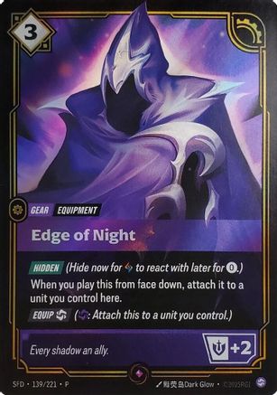 Image of Edge of Night (Top 8) (139/221) - Riftbound Organized Play Promotional Cards Foil