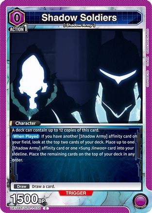 Image of Shadow Soldiers (Box Topper Foil) (UE17BT/SLG-1-030) - UE17BT SOLO LEVELING Foil