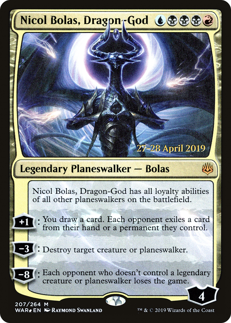 Image of Nicol Bolas, Dragon-God (PRE-207) - War of the Spark Promos Foil