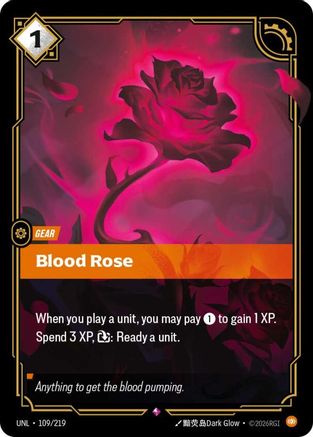 Image of Blood Rose (109/219) - Unleashed Foil