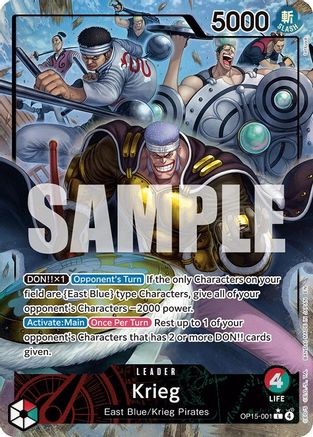 Image of Krieg (OP15-001) (Alternate Art) (OP15-001) - Adventure on Kami's Island Foil
