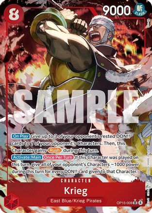 Image of Krieg (OP15-008) (Alternate Art) (OP15-008) - Adventure on Kami's Island Foil