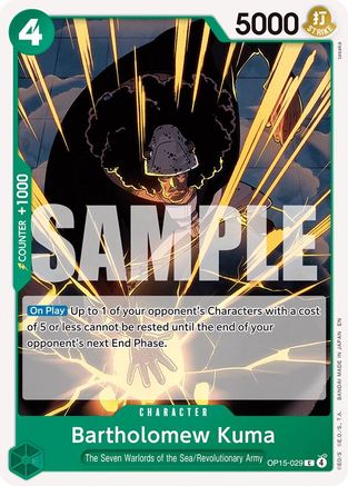Image of Bartholomew Kuma (OP15-029) (OP15-029) - Adventure on Kami's Island
