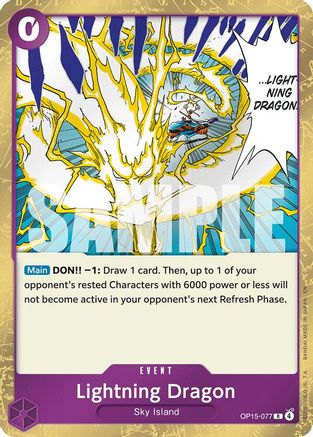 Image of Lightning Dragon (OP15-077) - Adventure on Kami's Island Foil
