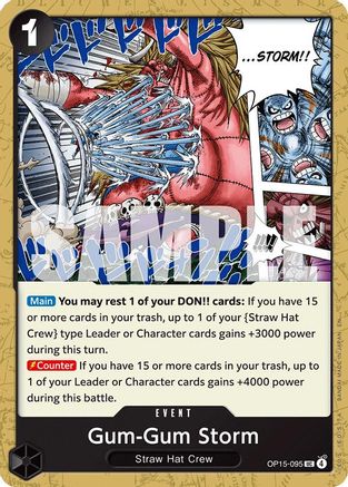 Image of Gum-Gum Storm (OP15-095) - Adventure on Kami's Island