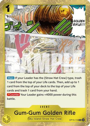 Image of Gum-Gum Golden Rifle (OP15-16) - Adventure on Kami's Island Foil