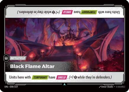 Image of Black Flame Altar (208/219) - Unleashed Foil