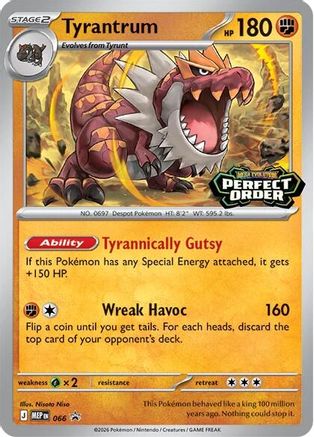 Image of Tyrantrum 066  - Holofoil ME Mega Evolution Promo - Promo