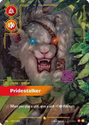 Image of Rengar - Pridestalker (Signature) (227*/219) - Unleashed Foil