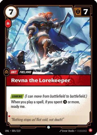 Image of Revna the Lorekeeper (005/219) - Unleashed