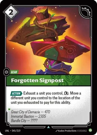 Image of Forgotten Signpost (045/219) - Unleashed Foil