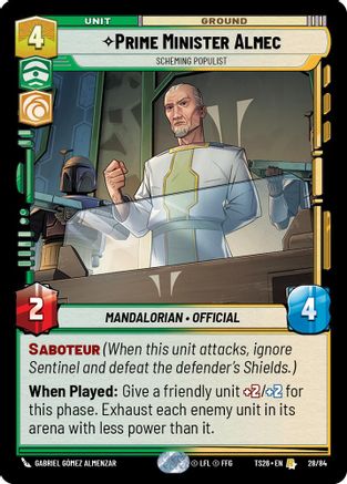 Image of Prime Minister Almec - Scheming Populist (28/84) - Twin Suns