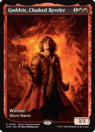Image of Goddric, Cloaked Reveler (Winner) (GAME-038) - Game Day & Store Championship Promos