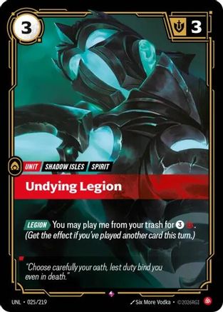 Image of Undying Legion (025/219) - Unleashed Foil