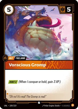Image of Voracious Gromp (100/219) - Unleashed Foil