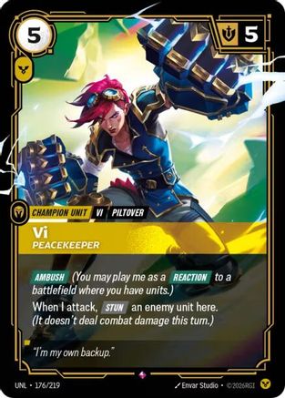 Image of Vi - Peacekeeper (176/219) - Unleashed Foil