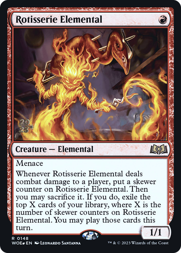 Image of Rotisserie Elemental (PRE-148) - Wilds of Eldraine Promos Foil