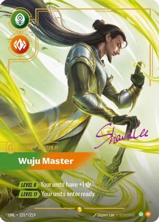 Image of Master Yi - Wuju Master (Signature) (231*/219) - Unleashed Foil