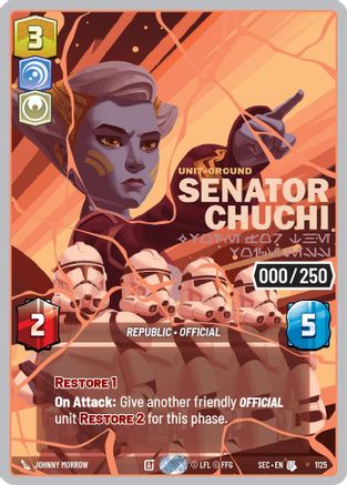Image of Senator Chuchi - Voice for the Voiceless (Serialized) (Rose Gold) (1125) - Secrets of Power Foil