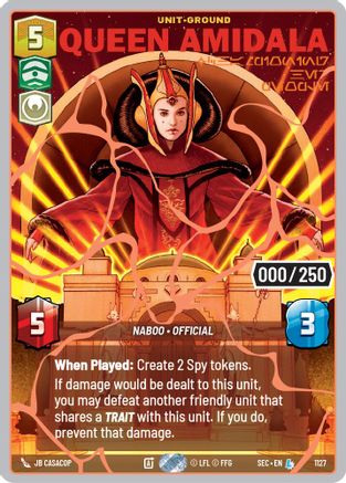 Image of Queen Amidala - Championing Her People (Serialized) (Rose Gold) (1127) - Secrets of Power Foil