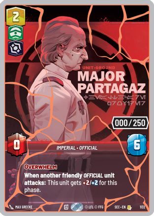 Image of Major Partagaz - Healthcare Provider (Serialized) (Rose Gold) (1132) - Secrets of Power Foil