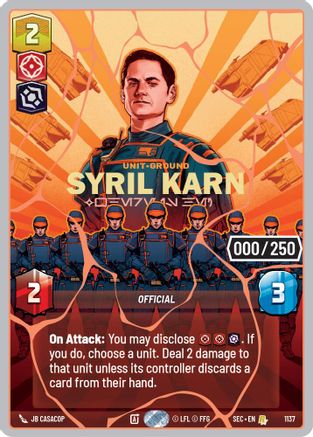 Image of Syril Karn - Where Is He? (Serialized) (Rose Gold) (1137) - Secrets of Power Foil