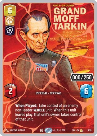 Image of Grand Moff Tarkin - Taking Krennic's Achievement (Serialized) (Rose Gold) (1139) - Secrets of Power Foil