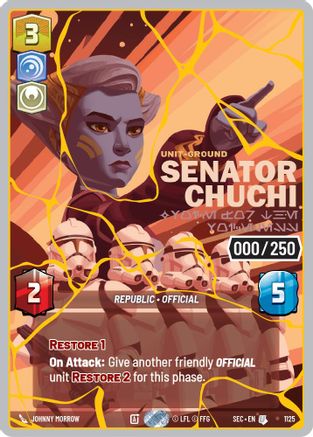 Image of Senator Chuchi - Voice for the Voiceless (Serialized) (Gold) (1125) - Secrets of Power Foil