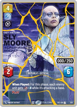 Image of Sly Moore - Witness to Power (Serialized) (Gold) (1131) - Secrets of Power Foil