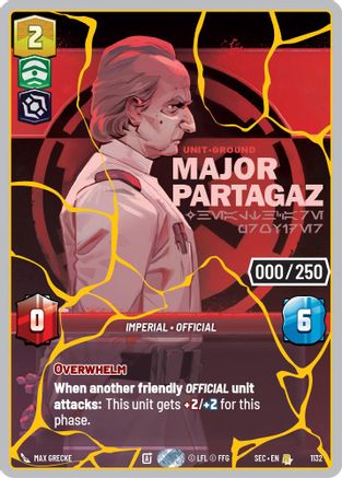 Image of Major Partagaz - Healthcare Provider (Serialized) (Gold) (1132) - Secrets of Power Foil