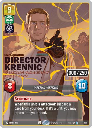 Image of Director Krennic - I Lose Nothing But Time (Serialized) (Gold) (1136) - Secrets of Power Foil
