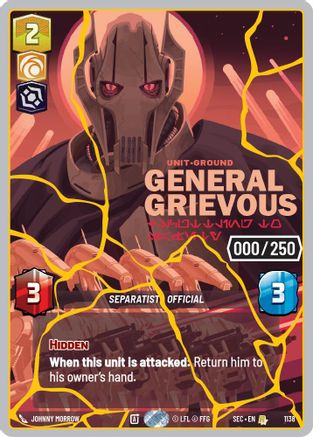 Image of General Grievous - Scuttling to Safety (Serialized) (Gold) (1138) - Secrets of Power Foil