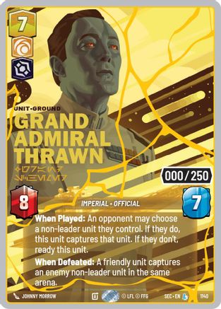 Image of Grand Admiral Thrawn - Grand Schemer (Serialized) (Gold) (1140) - Secrets of Power Foil