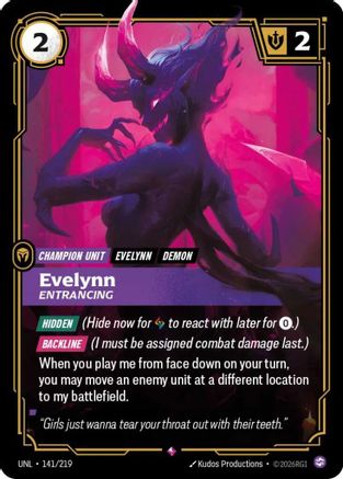 Image of Evelynn - Entrancing (141/219) - Unleashed Foil